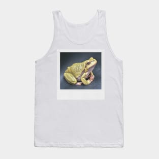 Meditating Frog Cute Photograph Peace & Love Picture Tank Top